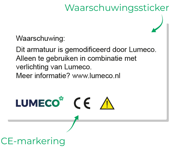 CE markering sticker LED