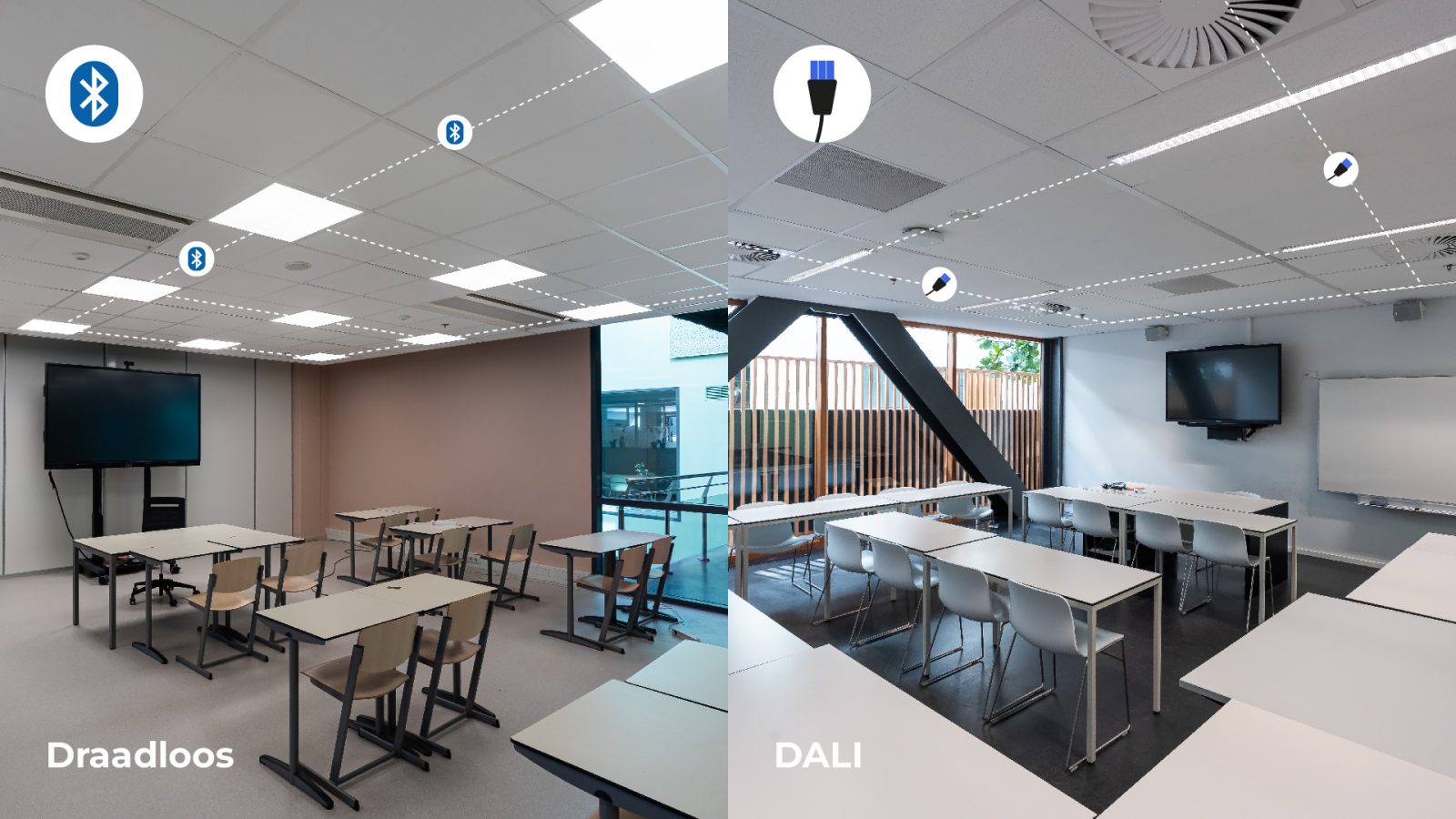 Draadloos vs DALI verlichting